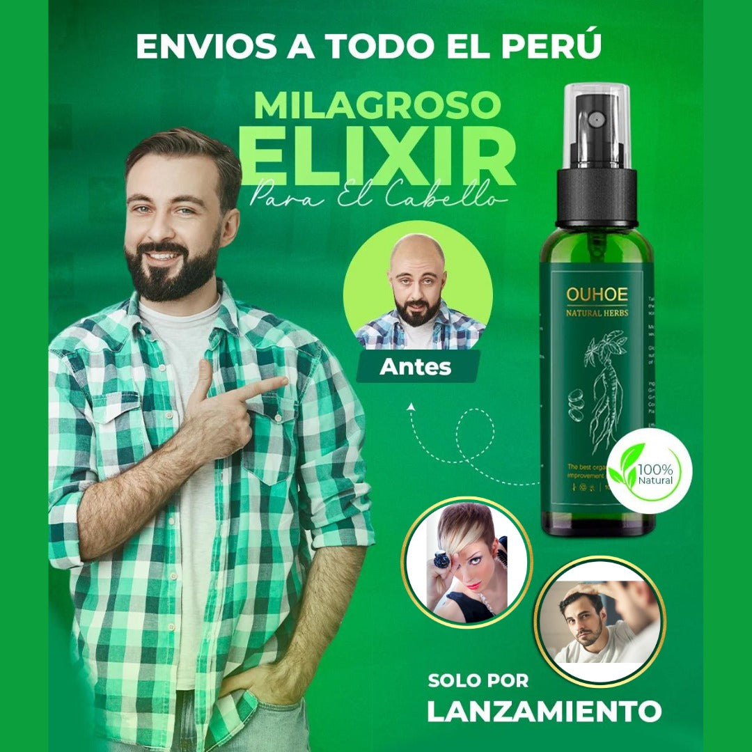 Tónico Revitalizante para Crecimiento de Cabello ELHOE